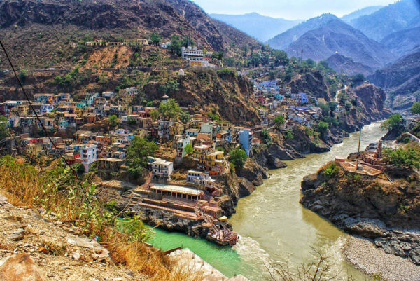 Soft heart behind imposing uniform in hills