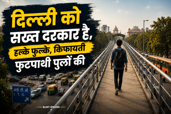 [दिल्लीनामचा – दो]  दिल्ली को सख्त दरकार है, हल्के फुल्के, किफायती फुटपाथी पुलों की